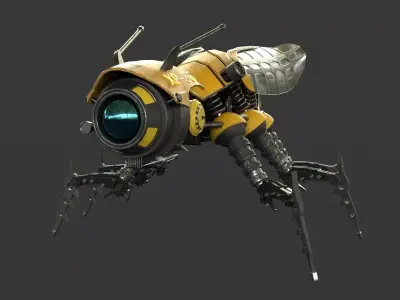 Robo BeeFly Low-poly 3D model