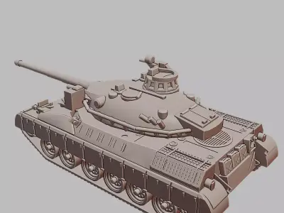 AMX 30B Main Battle Tank Detailed 3D Printable Military Vehicle 3D print model