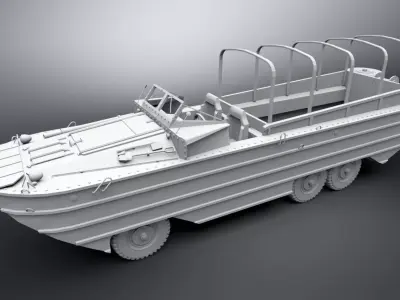 DUKW Articulated Scale model 3D print model
