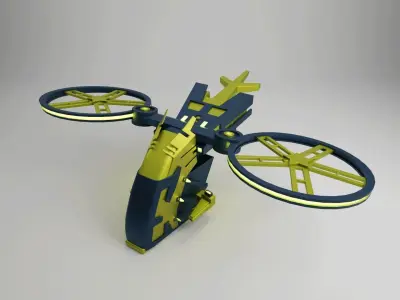 drone of aircraft Low-poly 3D model