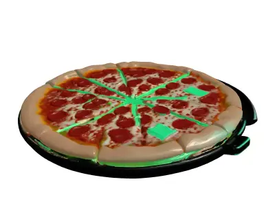 Futuristic Cyber Pizza Model 3D model