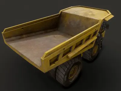 Mining Dump Truck Low-poly 3D model