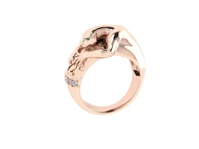 Panther Ring 3D print model