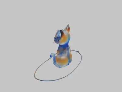 Liquid Cat Low-poly 3D model