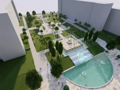 park-public park-Private Park Landscape 3D model 3