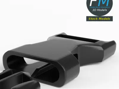 Snap buckle 3D model