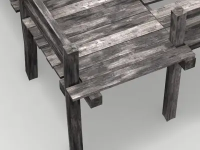 Dock 01 Low-poly 3D model