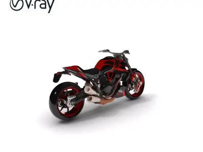 HighPerformance Motorcycle Model Pack Low-poly 3D model