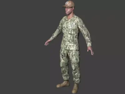 Us Marine Low-poly 3D model
