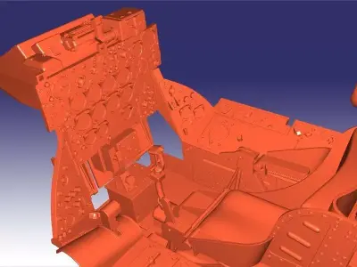 fighter jet pilot cockpit 3D print model