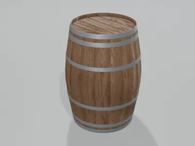 Medium Toasted Bordeaux Barrel 3D model