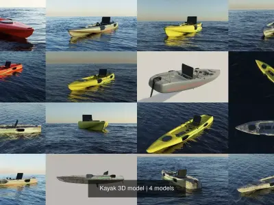 Kayak 3D model 3D Model Pack