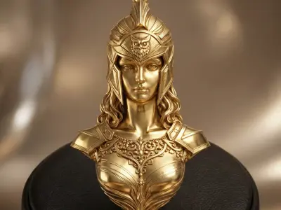 Athena Goddess Pendant 3D Printable Model 3D print model