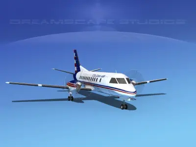 SAAB SF340 Colgan Air 3D model