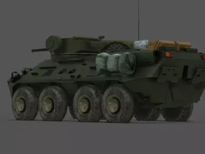 BTR-3E 8x8 Armored Personnel Carrier 3D Model  Low-poly 3D model