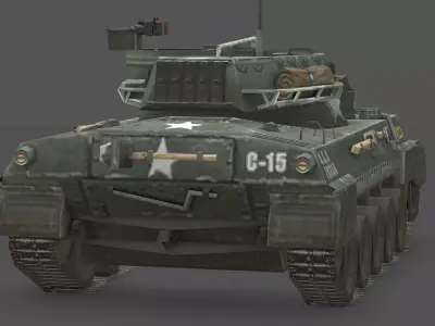 M18 Hellcat 3D Model Low-poly 3D model