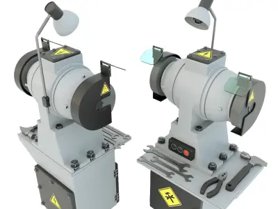 Industrial machine tool - Grinder machine rack-mounted 3D model