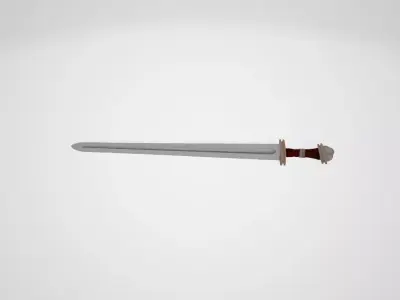 Viking Sword Low-poly 3D model 2