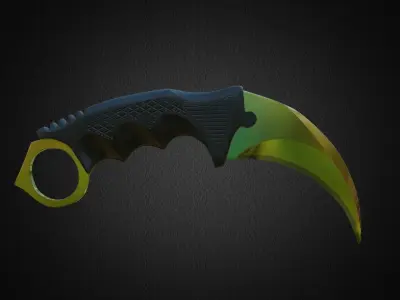 Karambit knife CS GO    Low-poly 3D model