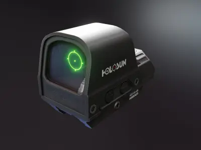 Holosun HS510C Reflex Sight Low-poly 3D model