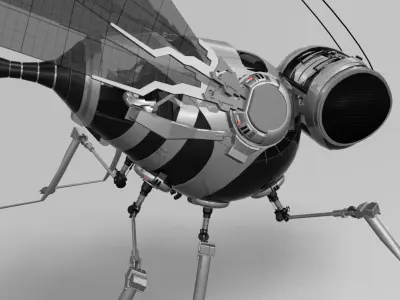 robotic bee Low-poly 3D model purchase