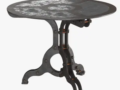 Rust end table 3D model