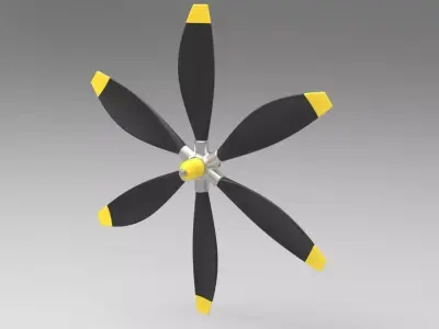 Propeller from airboat 3D model