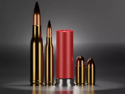 Bullet Pack Low-poly 3D model purchase