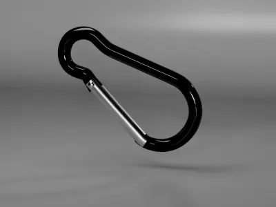 Carabiner Hook Model Prop 3D Low-poly 3D model