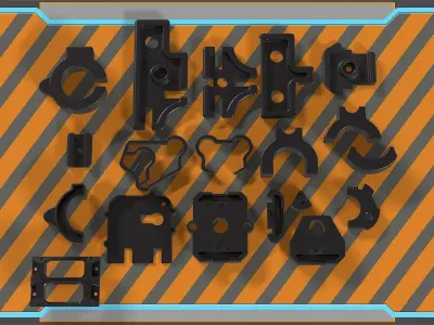 Robotic hard surface kit sets 2 3D model