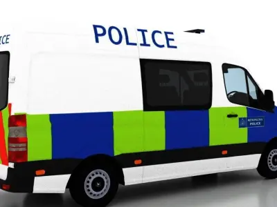 Mercedes Benz Sprinter L2H2 2015 England Police Crew Van UK 3D model