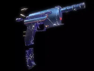 Stylized Pistol Skin Low-poly 3D model