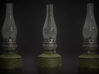 Gas lamp 3D model buy