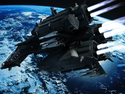 Dragonfly Robotic Fighter Drone 3D model