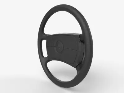 Mercedes-Benz 300 Series Steering Wheel Low-poly 3D model