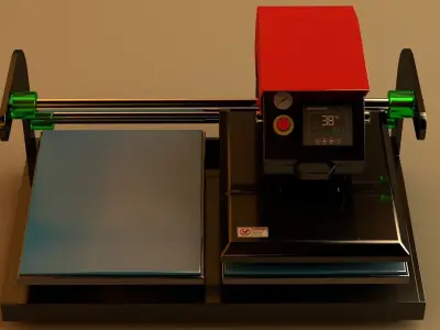 Double Bed Heat Press Machine 3D model