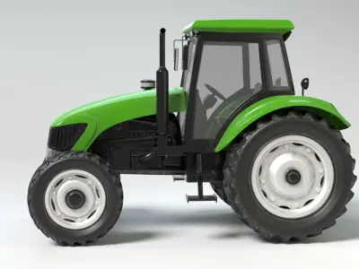 Generic Farmers Tractor HQ agricultural machine 3D model
