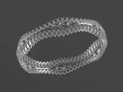 1189 Leaf Loom Elegance Bangle 12gm 3D print model