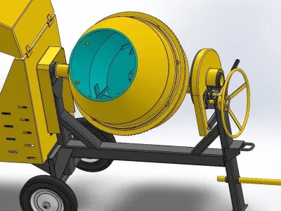 Concrete Mixer Machine 3D model