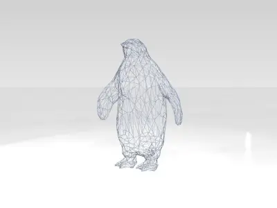 Penguin Wireframe 3D model