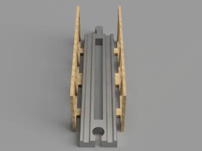 Bridge for wooden train tracks Free 3D print model