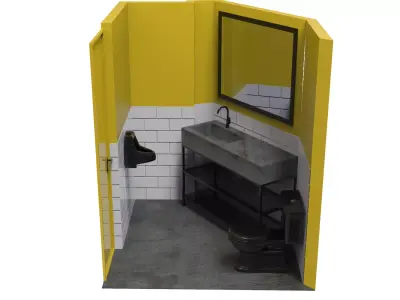 Bathoom Industrial 3D model