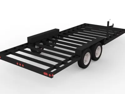 20 Foot Trailer by Rainbow Trailers For Tiny Homes 3D model