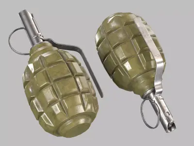 F1 Hand Grenade Low-poly 3D model