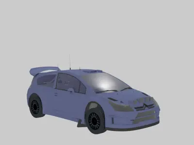 Citroen C4 Rally Car Low-poly 3D model