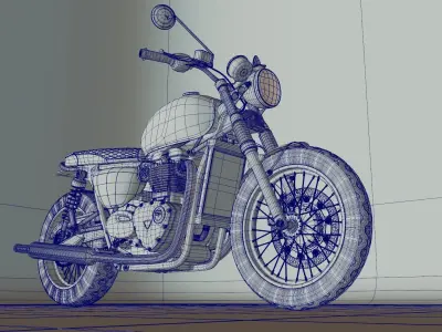 Triumph T100 bonneville Custom 3D model