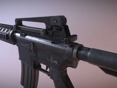 Colt M4 Rifle Low-poly 3D model