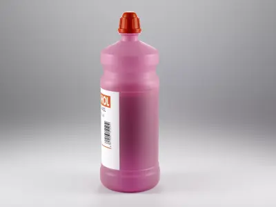 Realistic  denatured alcohol bottle 3D model