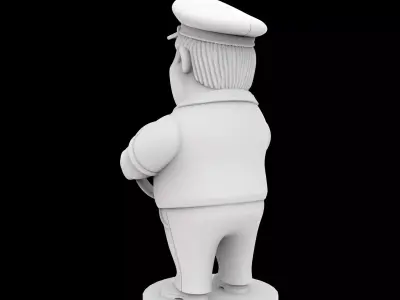 Bus Driver Cartoon Character 3D Printable Model 3D print model