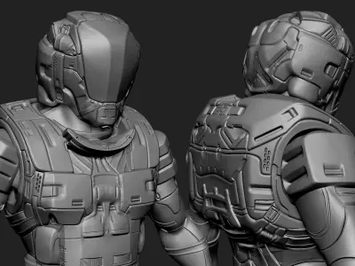 Sci-Fi Armor 6 Sculpt 3D model